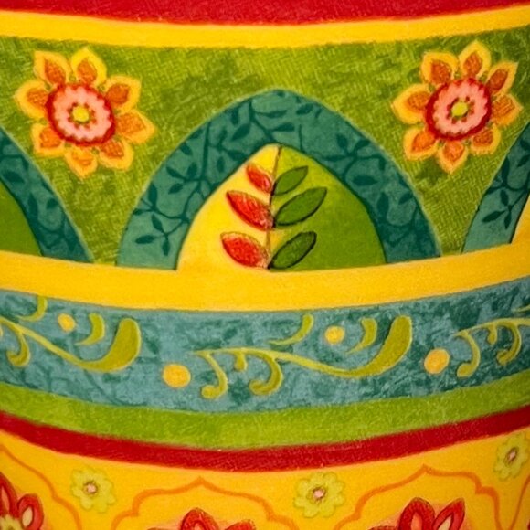 Sue Zipkin TUNISIAN SUNSET Ceramic Mug from Certified International ~ Lime Green - Picture 7 of 14